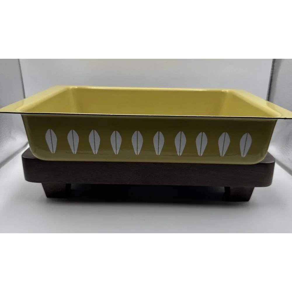 Cathrineholm Enamelware Lotus Baking Pan Green Lasanga Casserole Rectangular